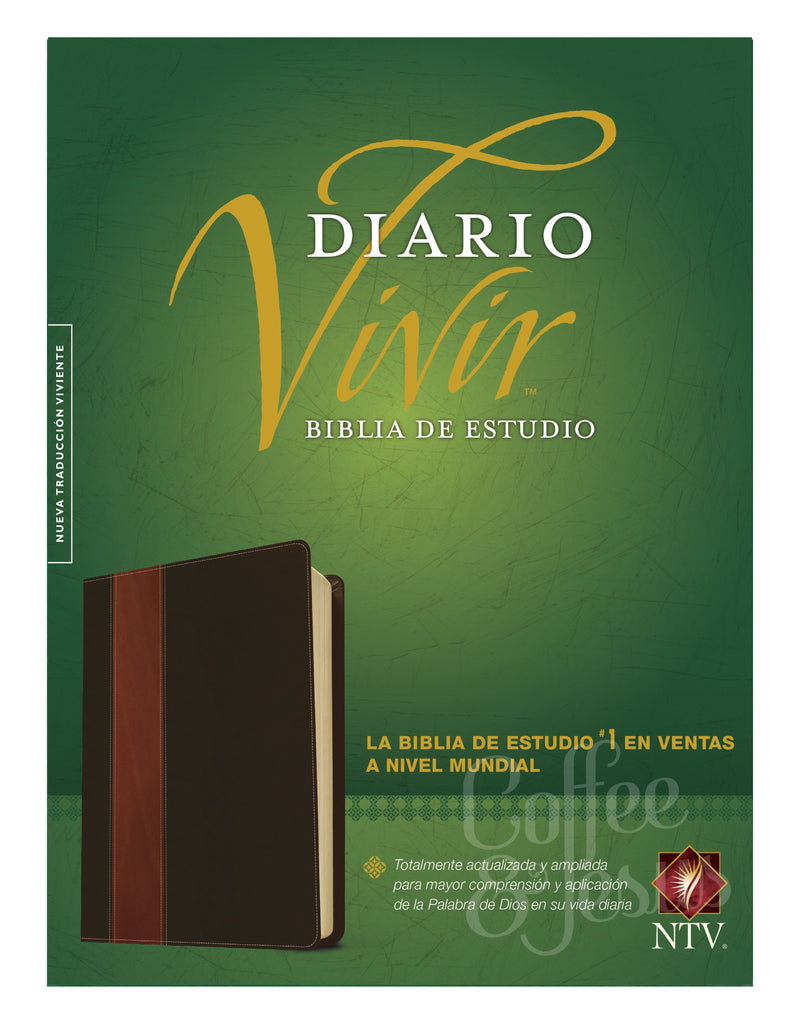 Biblia de estudio del diario vivir color café claro símil piel - NTV