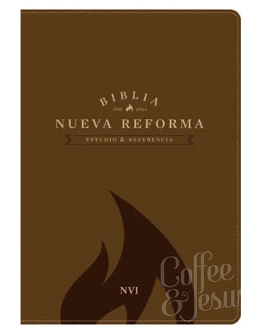 Biblia de estudio nueva reforma, piel italiana miel - NVI