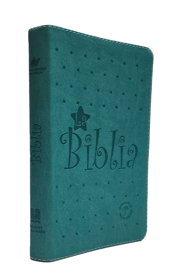 BIBLIA VERDE CON ESTRELLAS, LETRA GRANDE - TLA