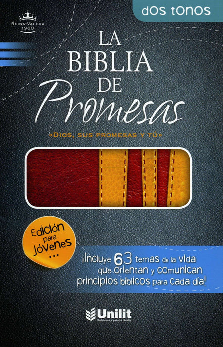 Biblia de promesas para Jóvenes, rojo y amarillo - RVR 1960 - Coffee & Jesus