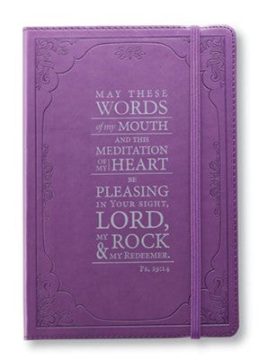 May These Words Lux-Leather Journal, Purple