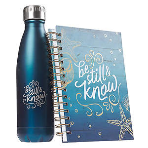 Be Still & Know Water Bottle and Journal Gift Set for Women - Psalm 46:10