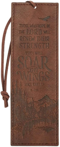 Separador Soar on Wings Isaiah 40:31 - Piel Marrón