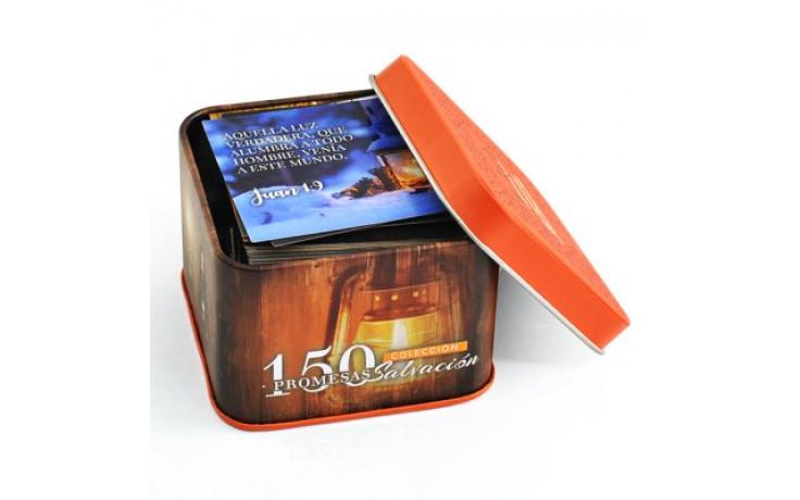 150 Promesas bíblicas Salvación en caja metálica - Coffee & Jesus