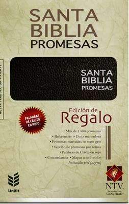 Biblia de promesas piel negro edición de regalo - NTV - Coffee & Jesus