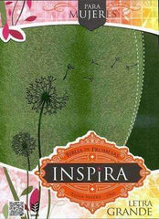 Biblia de promesas, inspira letra grande piel especial verde - RVR 1960
