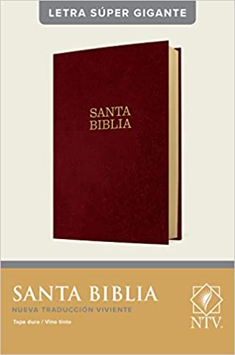 Biblia letra súper gigante,  tapa dura vino tinto - NTV