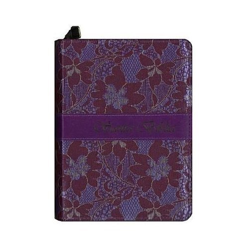 Biblia floral morada con cierre - RVR 1960