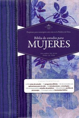Biblia De Estudio Para Mujeres - Azul Floreado