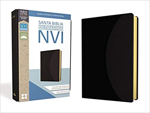 Santa Biblia ultrafina imitación piel negra - NVI