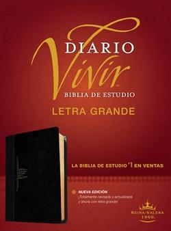 Biblia de estudio del diario vivir, letra grande sentipiel negro ónice - RVR 1960