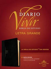 Biblia de estudio del diario vivir, letra grande sentipiel negro ónice - RVR 1960