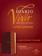 Biblia de estudio del diario vivir, letra grande café claro - RVR 1960