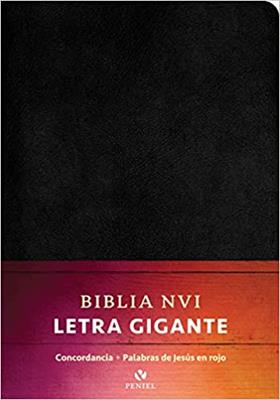 Biblia letra gigante, piel negra - NVI