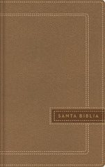 Biblia con referencias una columna  letra grande color beige - NBLA