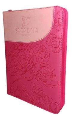Biblia rosa con cierre letra gigante - RVR 1960