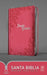Biblia edición ziper sentipiel, flores rosa - NTV