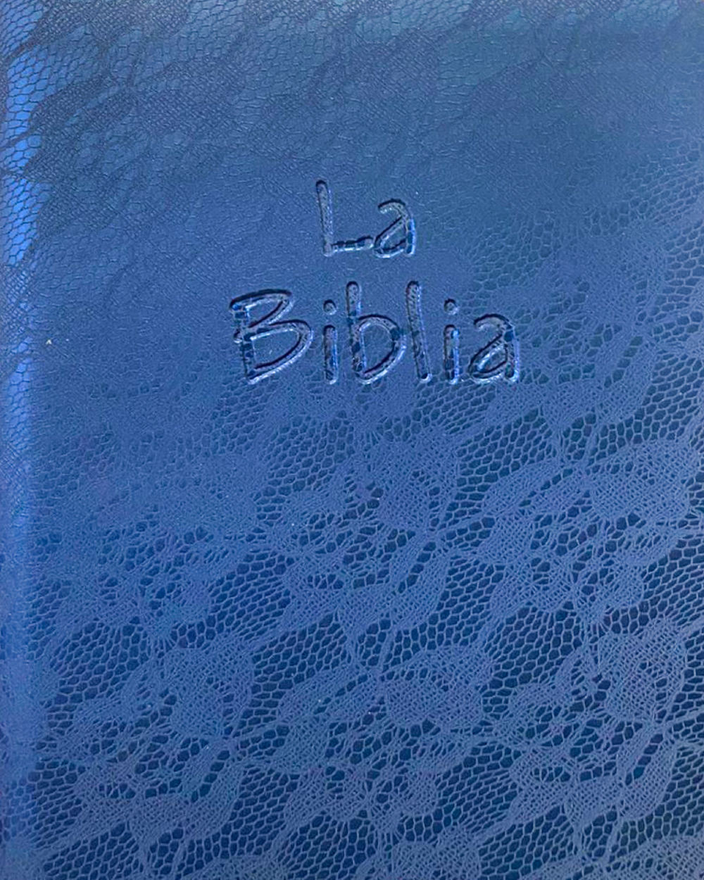 Biblia azul canto blanco sin cierre - TLA