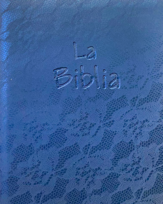 Biblia azul canto blanco sin cierre - TLA