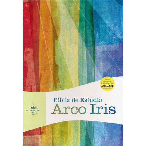Biblia de estudio arco íris multicolor símil piel tapa dura- RVR 1960