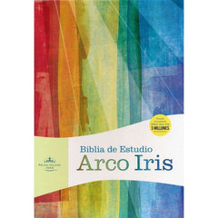 Biblia de estudio arco íris multicolor símil piel tapa dura- RVR 1960