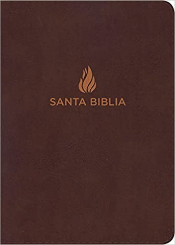 Biblia letra súper gigante, piel marrón con índice - NVI