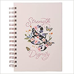 CUADERNO ARGOLLADO GRANDE CON TAPA DURA STRENGTH AND DIGNITY