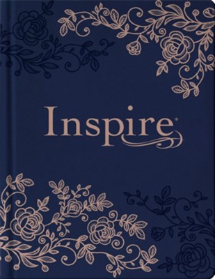 Inspire Bible, hardcover, navy - NLT 