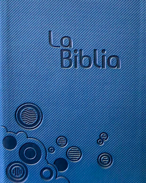 Biblia azul canto plateado SBC - TLA