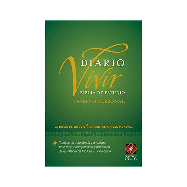 Biblia de estudio del diario vivir, tamaño personal tapa dura verde - NTV