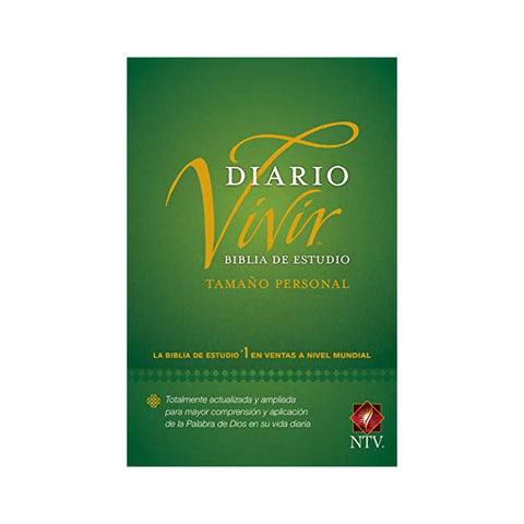Biblia de estudio del diario vivir, tamaño personal tapa dura verde - NTV