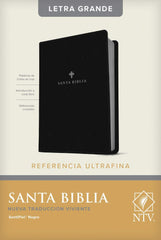 Santa Biblia edición ultrafina, letra grande con índice negra - NTV