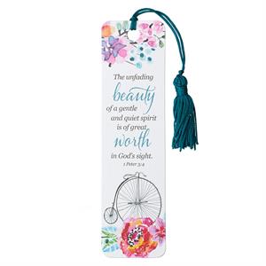 Bookmark with Tassel: Unfading Beauty 1 Peter 3:4