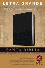 Biblia edición compacta, letra grande negro onice - NTV