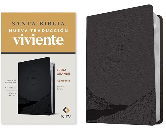 Santa Biblia edicion compacta carbon letra grande - NTV