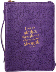 FORRO - FORRO PARA BIBLIA I CAN DO ALL THIS PHIL 4:13 MORADO