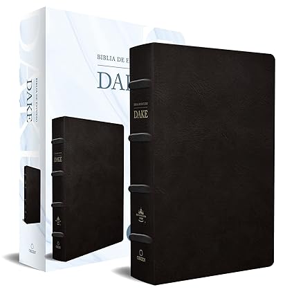 Biblia de estudio Dake tamaño grande piel negra- RVR 1960