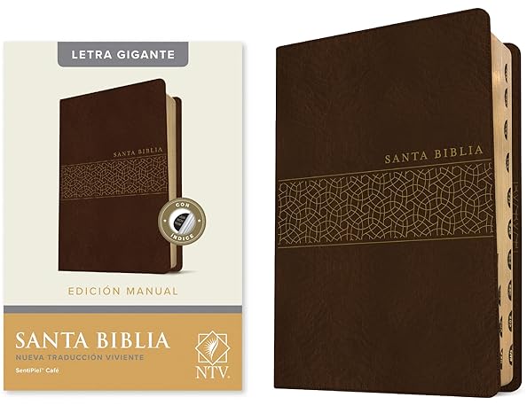 Santa Biblia edicion manual cafe letra gigante con indice - NTV