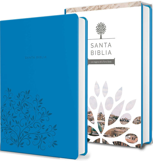 Biblia letra grande tamaño manual aguamarina - RVR 1960 - Coffee & Jesus