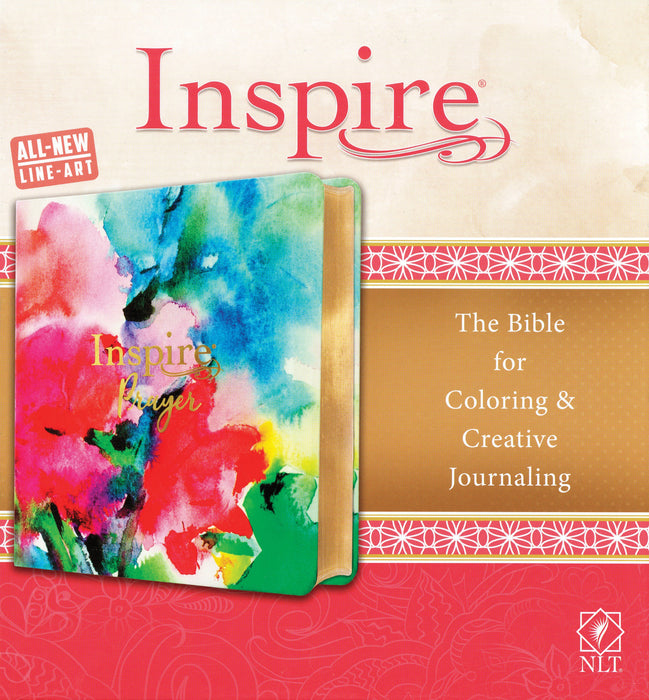 Inspire prayer Bible LeatherLike, Joyful Colors - NLT