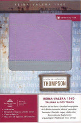 Biblia de referencia Thompson, dúo tono gris y lila - RVR 1960