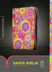 Santa Biblia edición compacta, tela floral - NTV