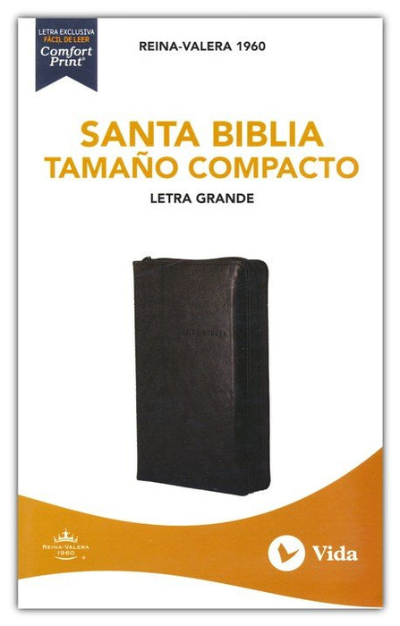 Biblia tamaño compacto letra grande con índice / Negro - RVR 1960