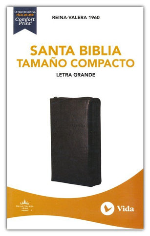 Biblia tamaño compacto letra grande con índice / Negro - RVR 1960