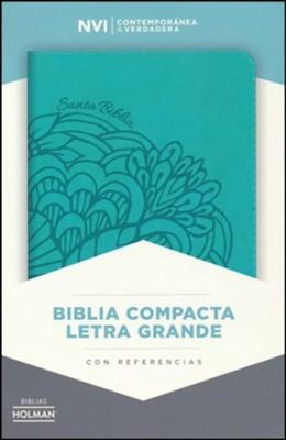 Biblia compacta letra grande aqua - NVI