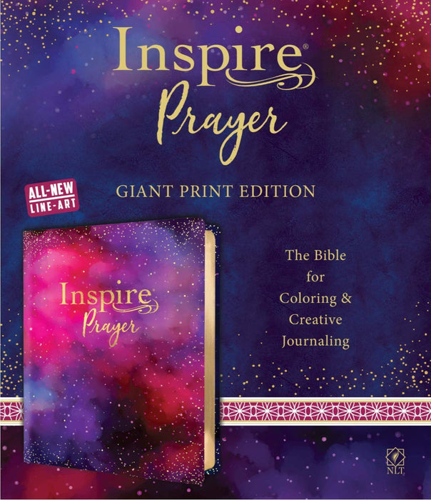 Inspire prayer Bible, soft leather-look, purple - NLT