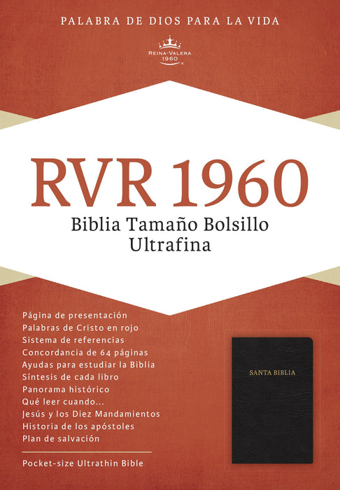 Biblia tamaño bolsillo ultrafina / Negra - RVR 1960