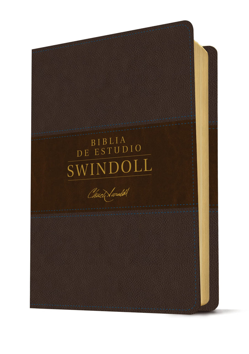 Biblia de estudio Swindoll, café - NTV