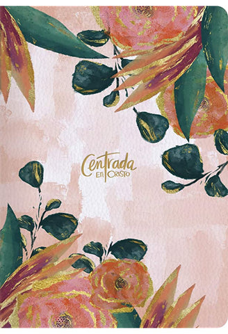 Biblia RVR 1960 Centrada En Cristo Floral Simil Piel Con Indice