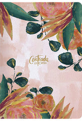 Biblia RVR 1960 Centrada En Cristo Floral Simil Piel Con Indice